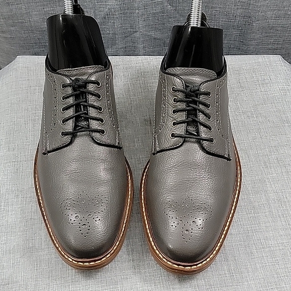 Cole Haan X Todd Snyder gray leather wingtip Oxford dress shoe C25251 men's 8m - Picture 2 of 12